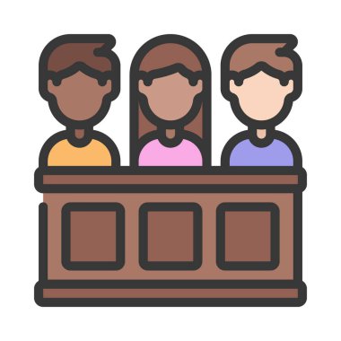 Jüri Düz Simge, vektör illüstrasyonu 