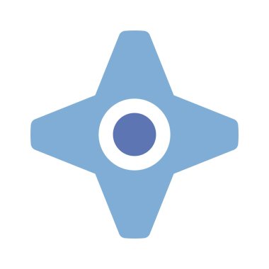 Düz Nokta Yıldız Cog simgesi, vektör illüstrasyonu