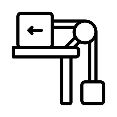 Kaldıraç düzlüğü simgesi, vektör illüstrasyonu 