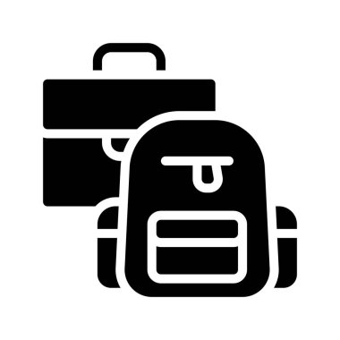 İş İçin Seyahat düz simgesi, vektör illüstrasyonu 