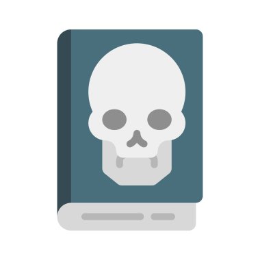 Korkunç Kitap simgesi, vektör illüstrasyonu