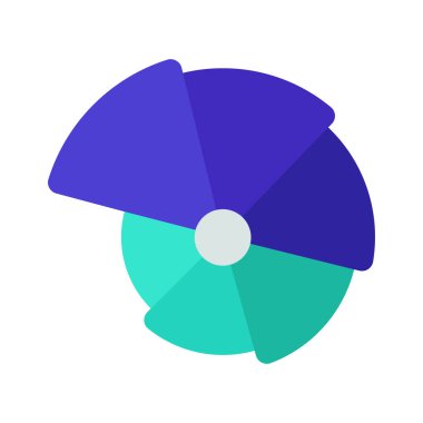 Artan Turta Grafiği simgesi basit illüstrasyon