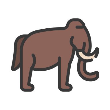 Mamut ağ simgesi vektör illüstrasyonu