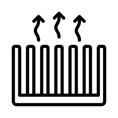 Isı Batımı düz simgesi, vektör illüstrasyonu 