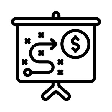Financial Plan icon, vector illustration  