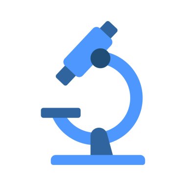 Laboratuar mikroskobu ikonu. Web için basit bir mikroskop vektör simgesi çizimi