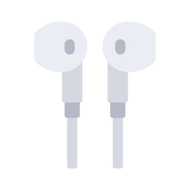 Kablolu Kulaklıklar simgesi, vektör illüstrasyonu 