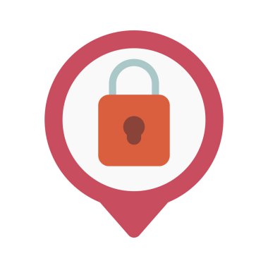 lock icon, vector illustration simple design