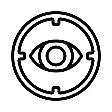 Vision web simgesini, vektör illüstrasyonunu tanımla              