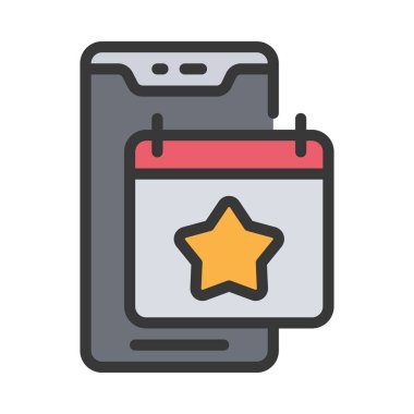 Olay Uygulaması simgesi basit düz illüstrasyon