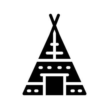 Tipi düz simgesi, vektör illüstrasyonu 