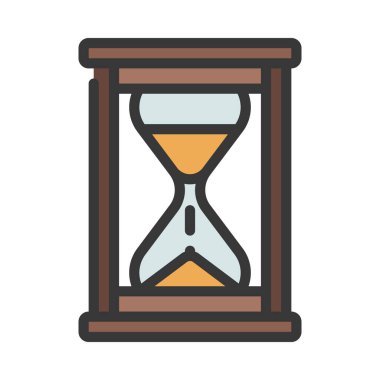 Kum saati izole edilmiş ağ simgesi