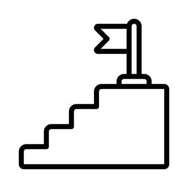 Stairs Flag web simgesi düz tasarım, vektör illüstrasyonu