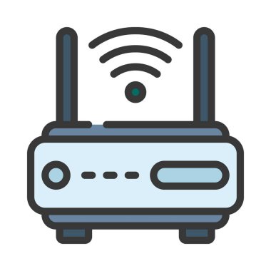 Internet yönlendirici vektör simgesi 