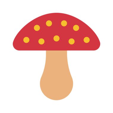 Beyaz arkaplanda mantarın vektör çizimi