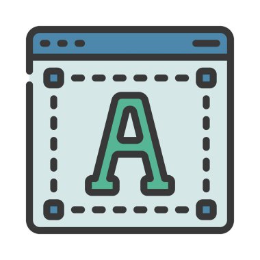 Modern Metin Düzenleyici simgesinin vektör çizimi 