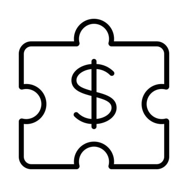 Para Çözümü web simgesi düz tasarım, vektör illüstrasyonu                                                   