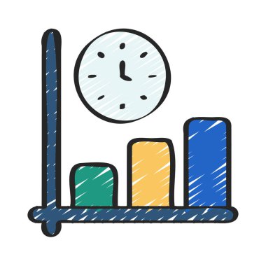  çubuk çizelgesi vektör illüstrasyonu 