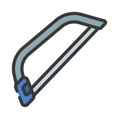 Pruva Testere simgesi, vektör illüstrasyonu basit tasarım