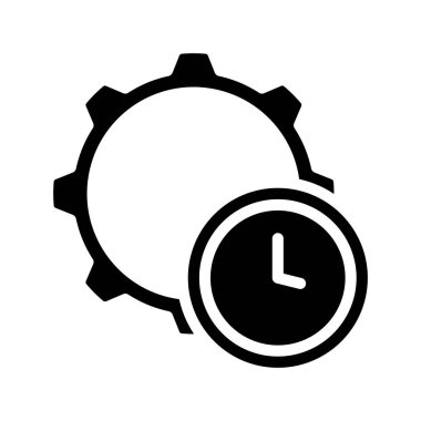 zaman yönetimi simgesini beyaz arka plan üzerinde