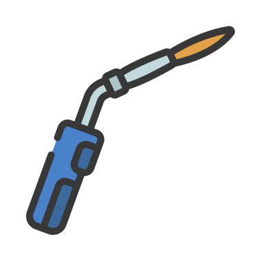 Üfle Meşale Web simgesi vektör çizimi