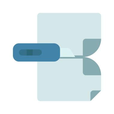 Dilimleme Kağıt simgesi, vektör illüstrasyonu basit tasarım