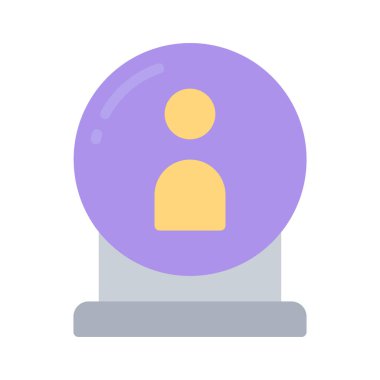 Kullanıcı Öngörüleri web simgesi düz tasarım, vektör illüstrasyonu