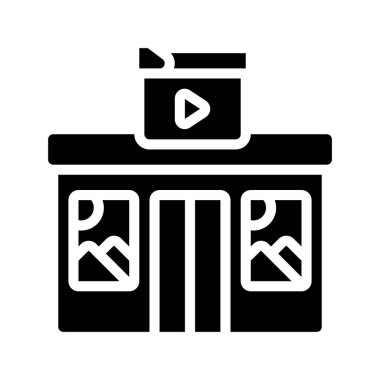 Sinema simgesi, vektör illüstrasyonu basit tasarım