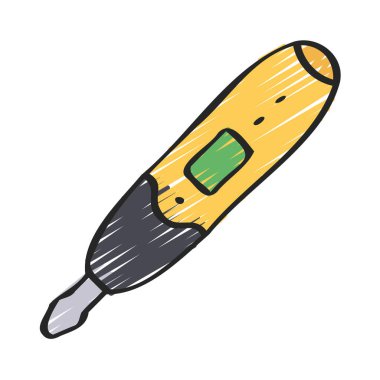 Elektriksel Testçi Tornavida vektör illüstrasyon tasarımı