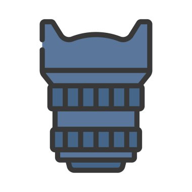 kamera lens simgesi vektör çizimi tasarımı 