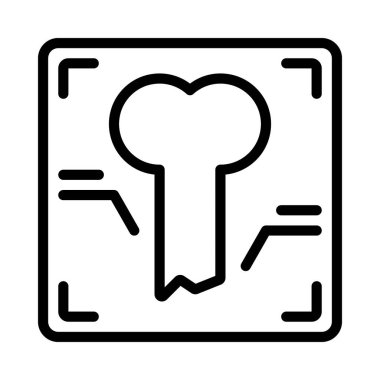 Kırık Kemik X Ray web simgesi vektör çizimi