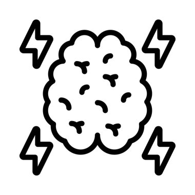 Beyin Fırtınası Web simgesi vektör illüstrasyonu