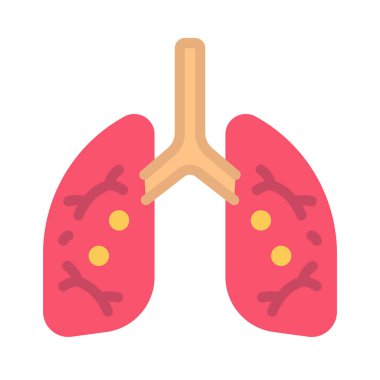 Akciğerler simge vektör çizim tasarım