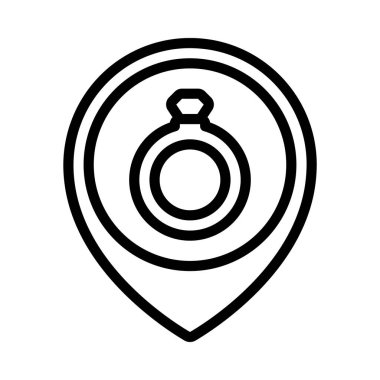 halka konumu ikon vektör çizimi 