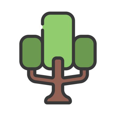 vektör ağacı simgesi illüstrasyonu