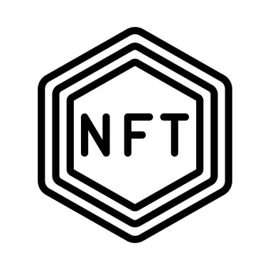 NFT Uygulama simgesi vektör çizimi 