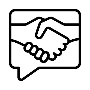 Anlaşma İleti simgesi, vektör illüstrasyonu  