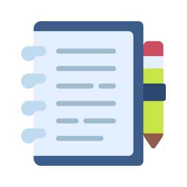 notlar simgesi, vektör illüstrasyonu basit tasarım