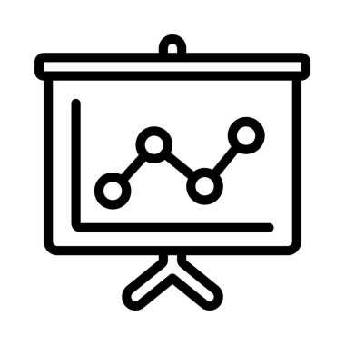 Sunum Ağı simgesinin vektör illüstrasyonu
