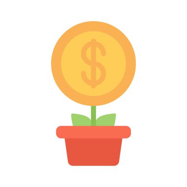  Finansal Büyüme web simgesi vektör illüstrasyonu