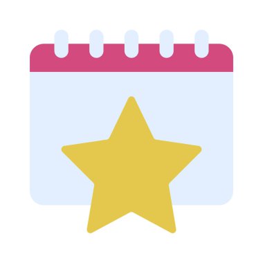 Favori Tarih simgesi, vektör illüstrasyonu