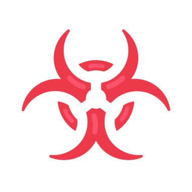 Biyolojik tehlike simgesinin vektör çizimi 