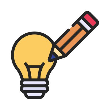 Fikir simgesi, vektör illüstrasyonu oluştur                                             