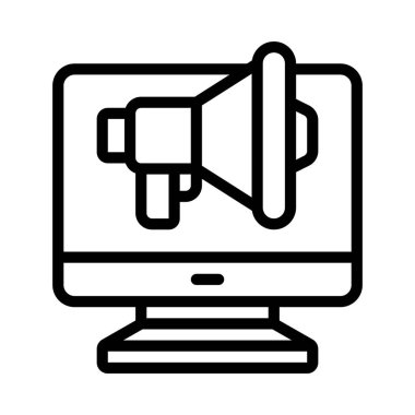 Dijital Pazarlama web simgesi, vektör illüstrasyonu                      