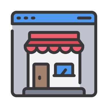 Online Store web icon, vector illustration               