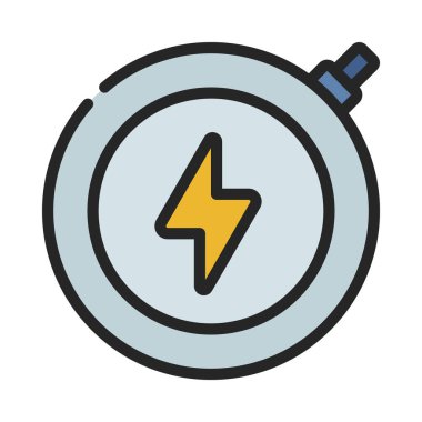 Kablosuz Şarj Ağı simgesi, vektör illüstrasyonu            