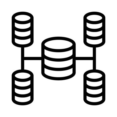 ağ bağlantısı ikonu vektör illüstrasyonu. Veri Ağı     