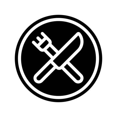 Restoran Uygulaması simgesi, vektör illüstrasyonu basit tasarım