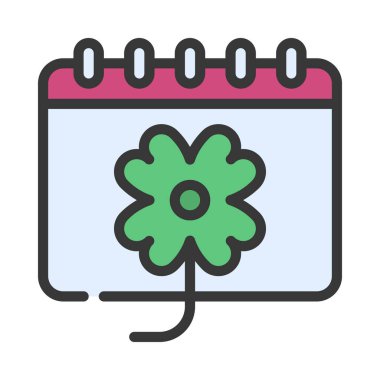 Aziz Patrick Günü düz simgesi, vektör illüstrasyonu 