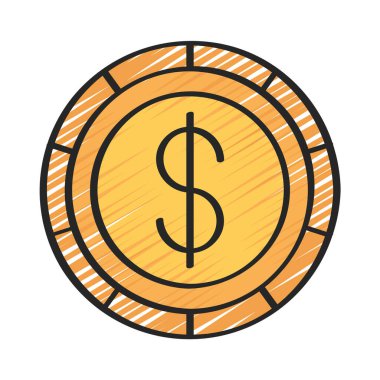 Amerikan Para Birimi Düz Vektör simgesi